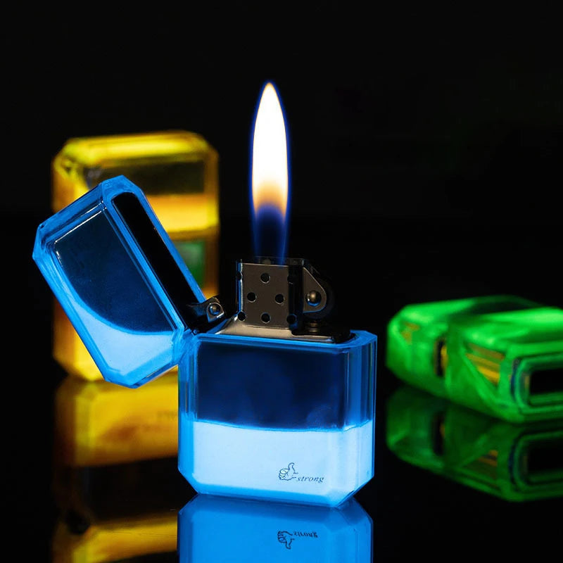 Luminous Quicksand Metal Lighter – Aesthetic Glow and Flow for Every Spark