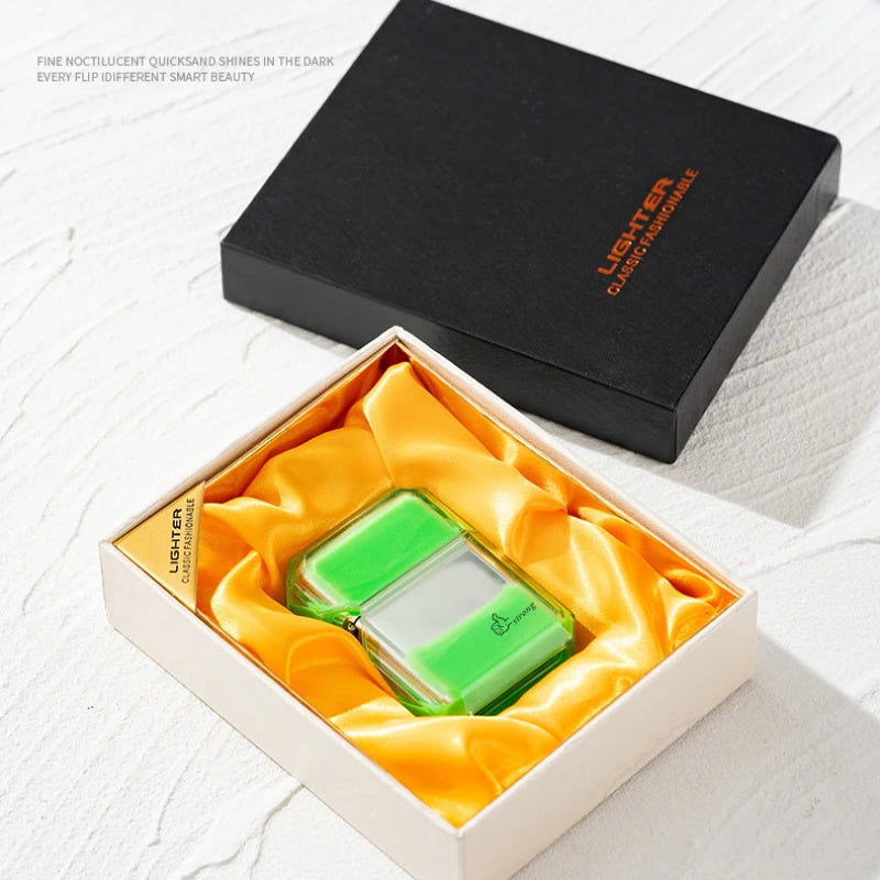 Luminous Quicksand Metal Lighter – Aesthetic Glow and Flow for Every Spark