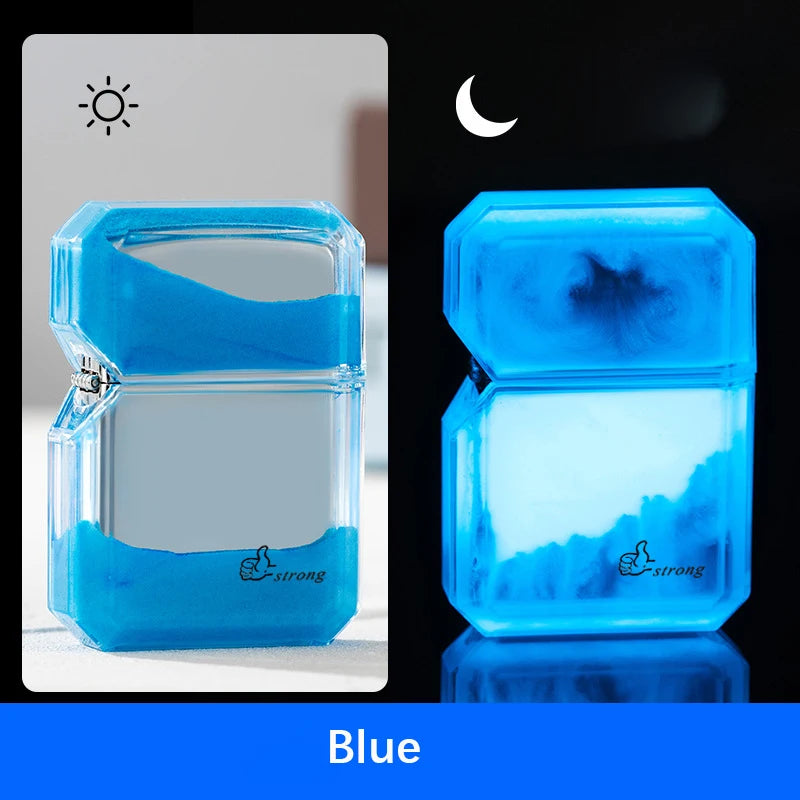 Luminous Quicksand Metal Lighter – Aesthetic Glow and Flow for Every Spark