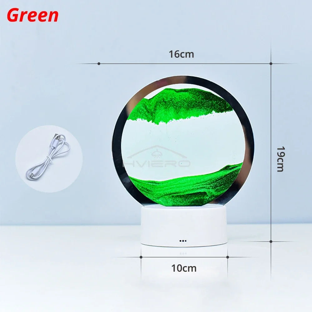 VibeShift™ LED Quicksand Lamp – Mesmerizing 3D Sand Art for Chill Room Aesthetics