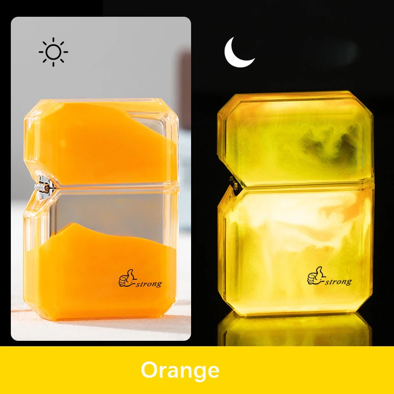 Luminous Quicksand Metal Lighter – Aesthetic Glow and Flow for Every Spark