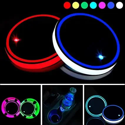 Universal LED Car Cup Holder Light – Multi-Color Changes, Rechargeable, Waterproof, and Anti-Slip Coaster