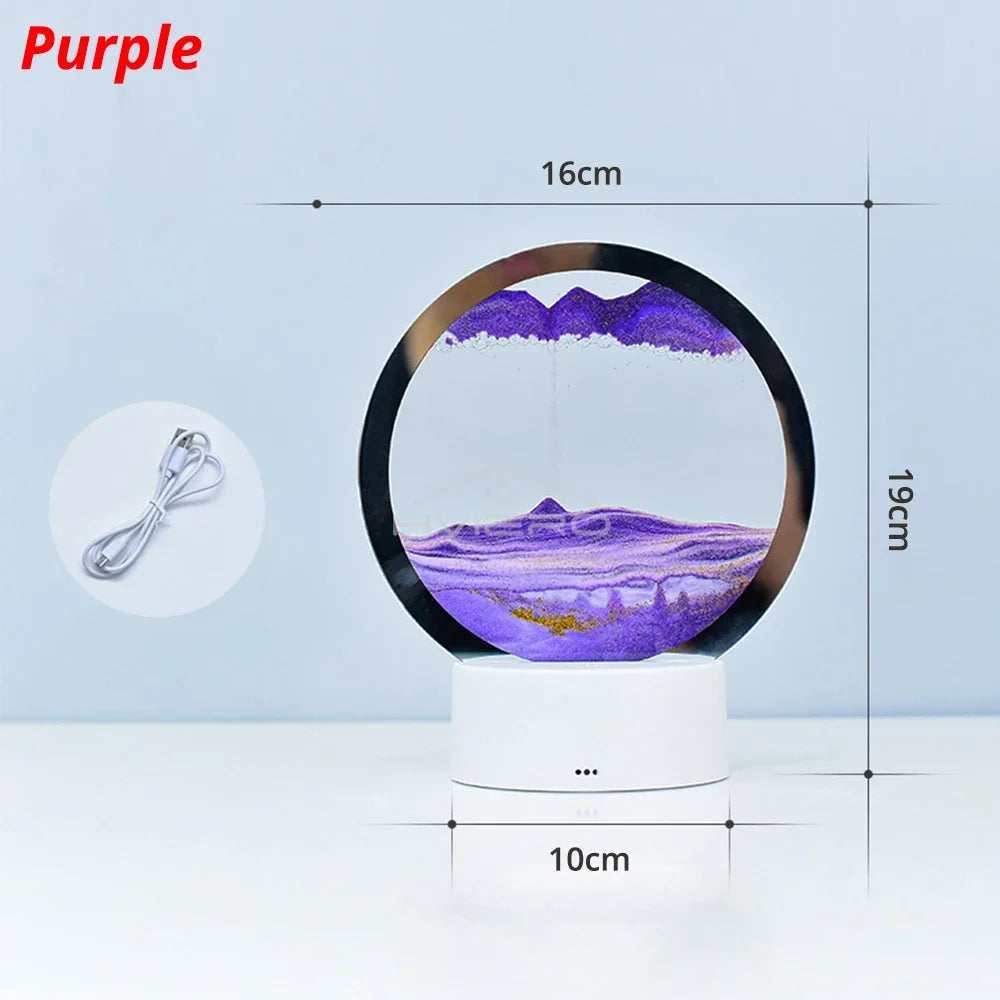 VibeShift™ LED Quicksand Lamp – Mesmerizing 3D Sand Art for Chill Room Aesthetics